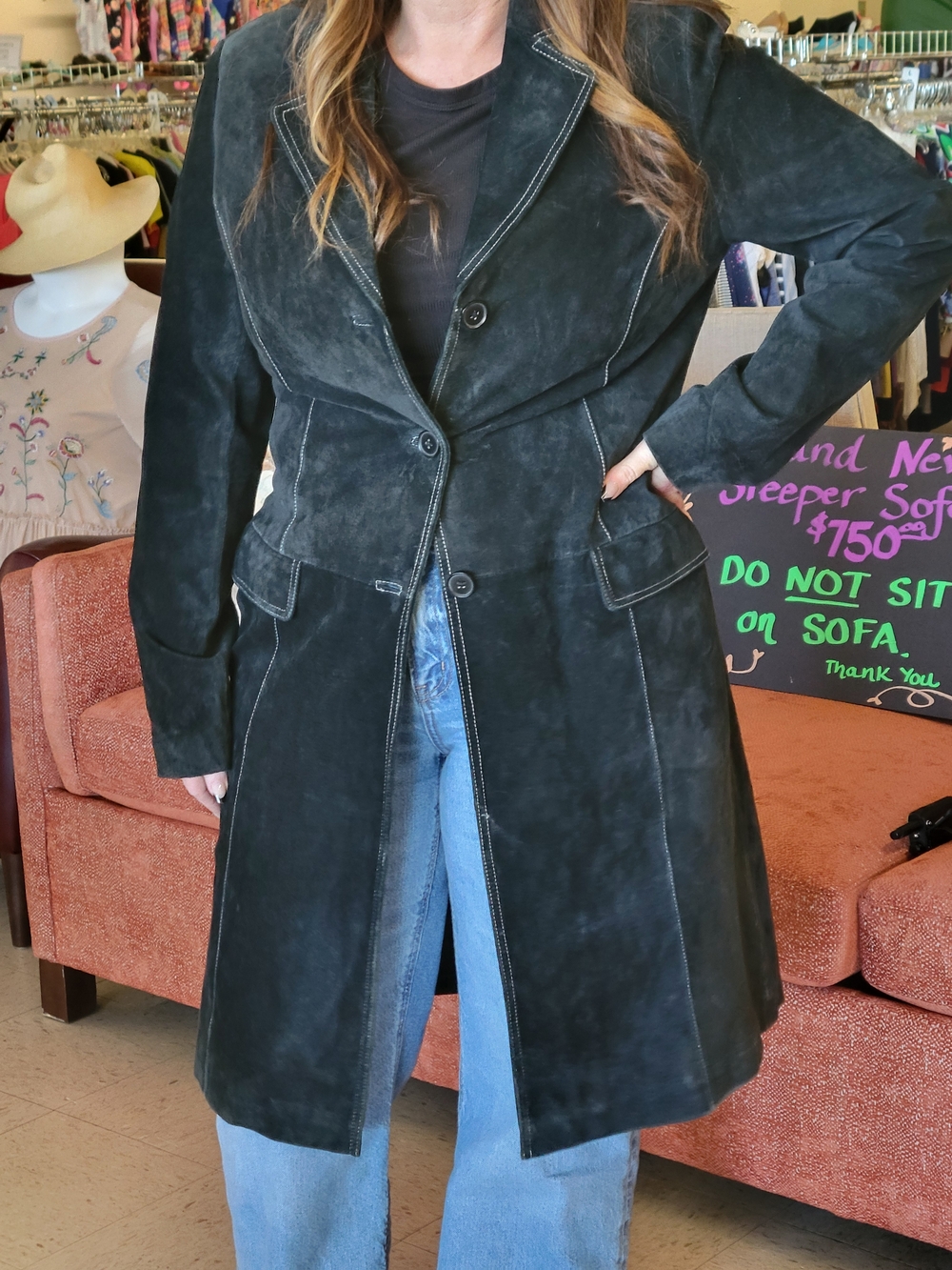 Spiegel Black Leather Jacket (Missy 10)